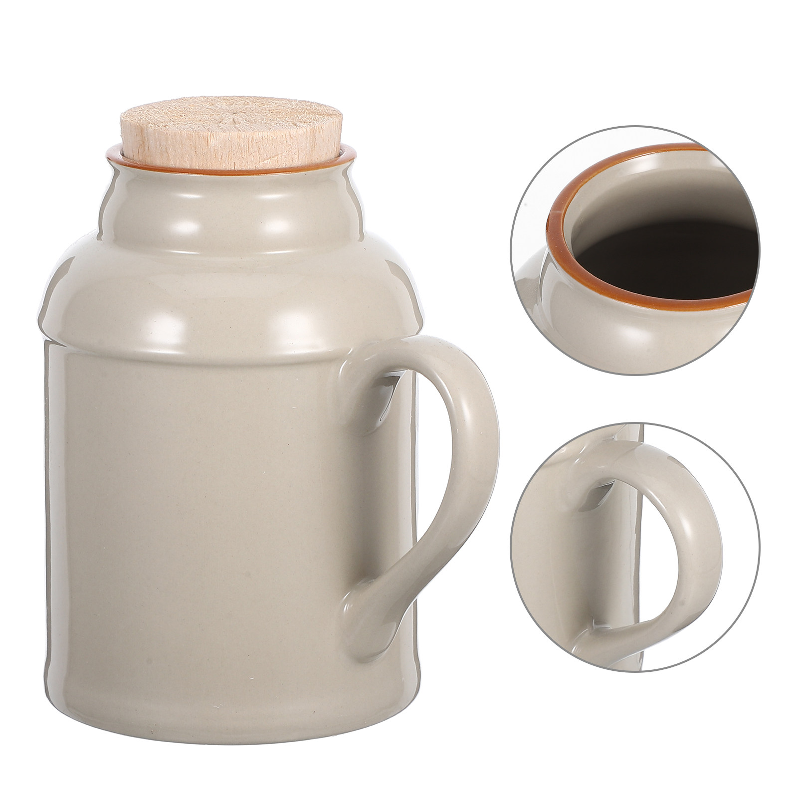 Tea And Coffee Kettle - Dekoratif Vintage Seramik Su Isıtıcısı Kapaklı