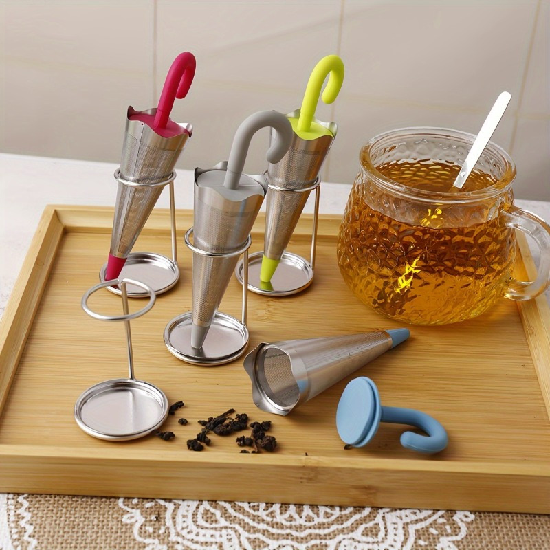 Coffee Tea Infusion - 1 adet yeniden kullanılabilir şemsiye çay