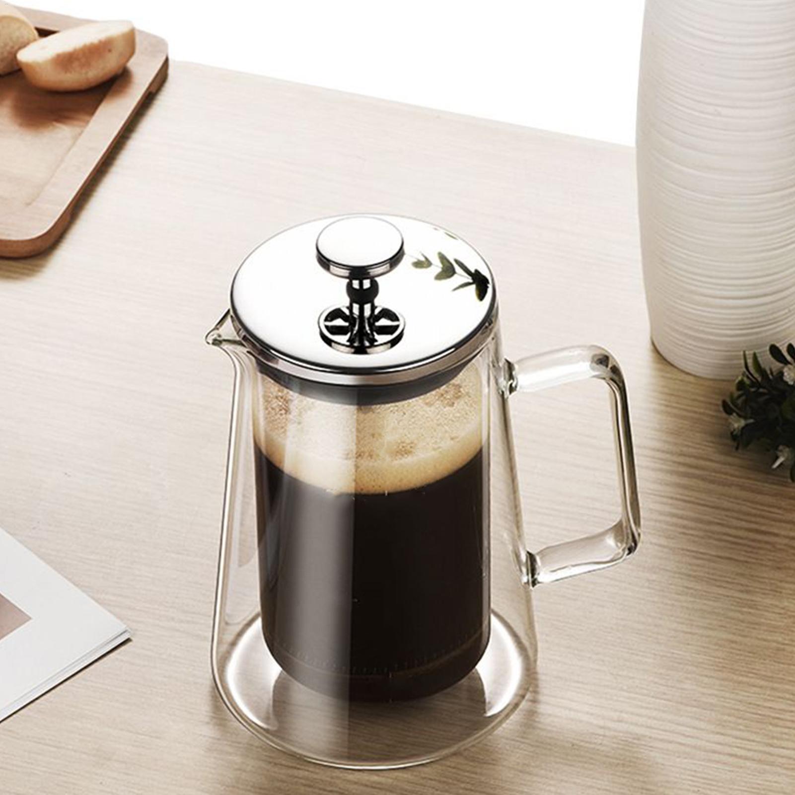 Tea And Coffee Kettle - Kahve Presleri Cam Paslanmaz Çelik Çift