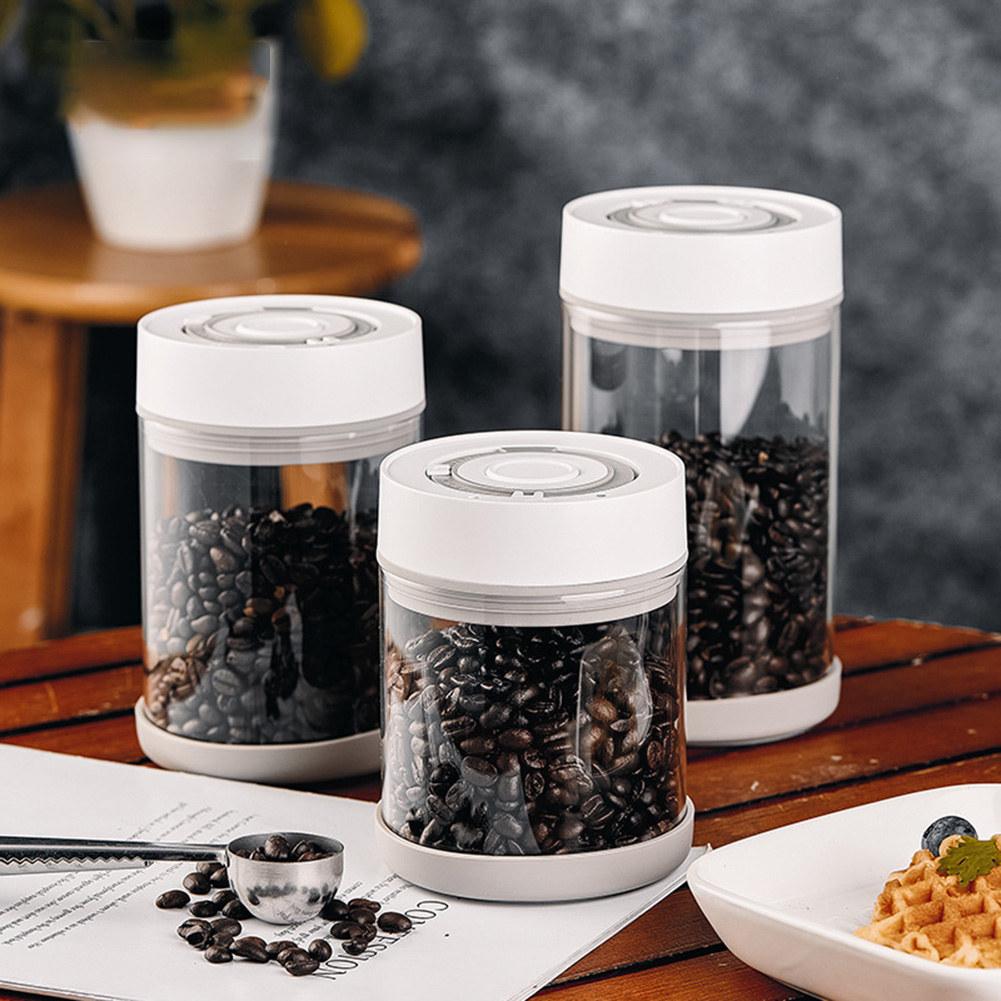 Coffee Tea Containers - Mutfak Nem Geçirmez Cam Kahve Çekirdeği