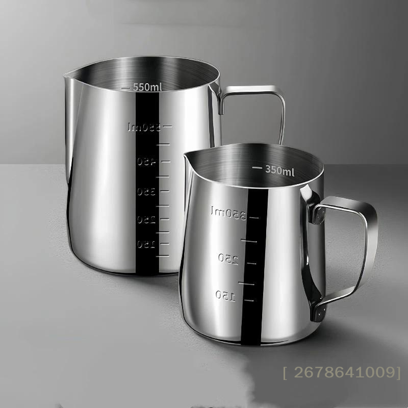 Barista Milk Jug - ⚑ 350ml/600ml Paslanmaz Çelik Köpürtme Sürahisi