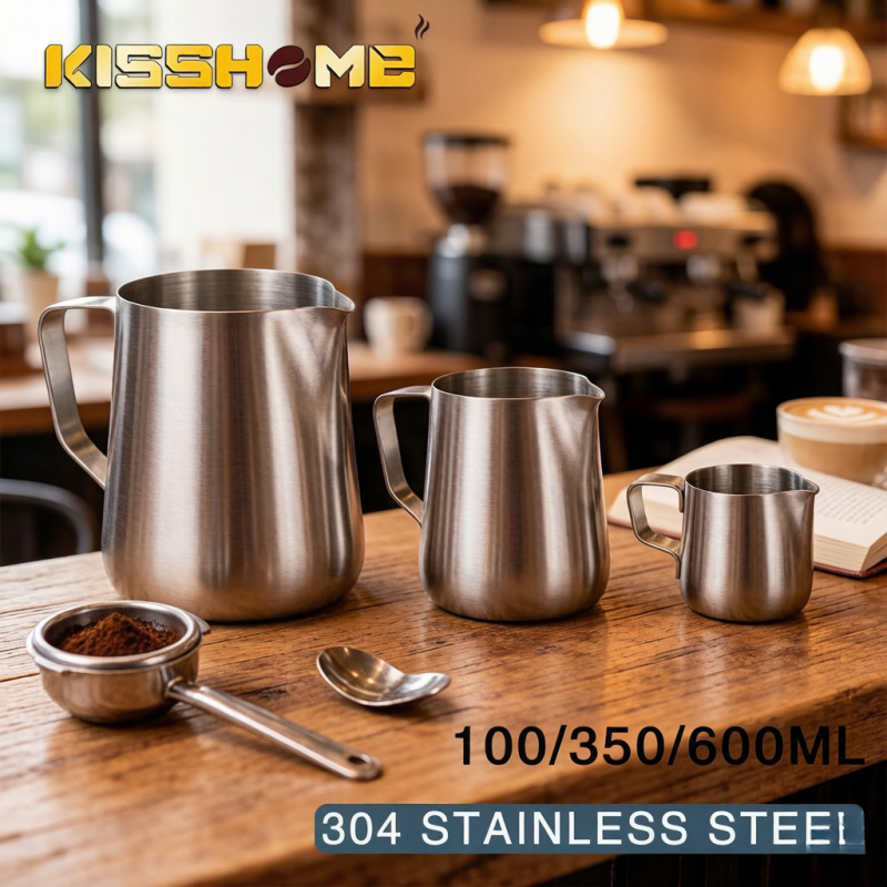 Barista Milk Jug - Paslanmaz Çelik Kahve Sütü Köpürtme Sürahisi,