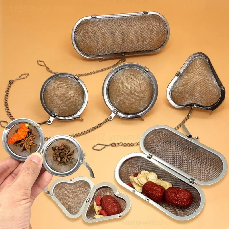 Coffee Tea Infusion - Paslanmaz Çelik Oval Kalp Şeklinde Baharat