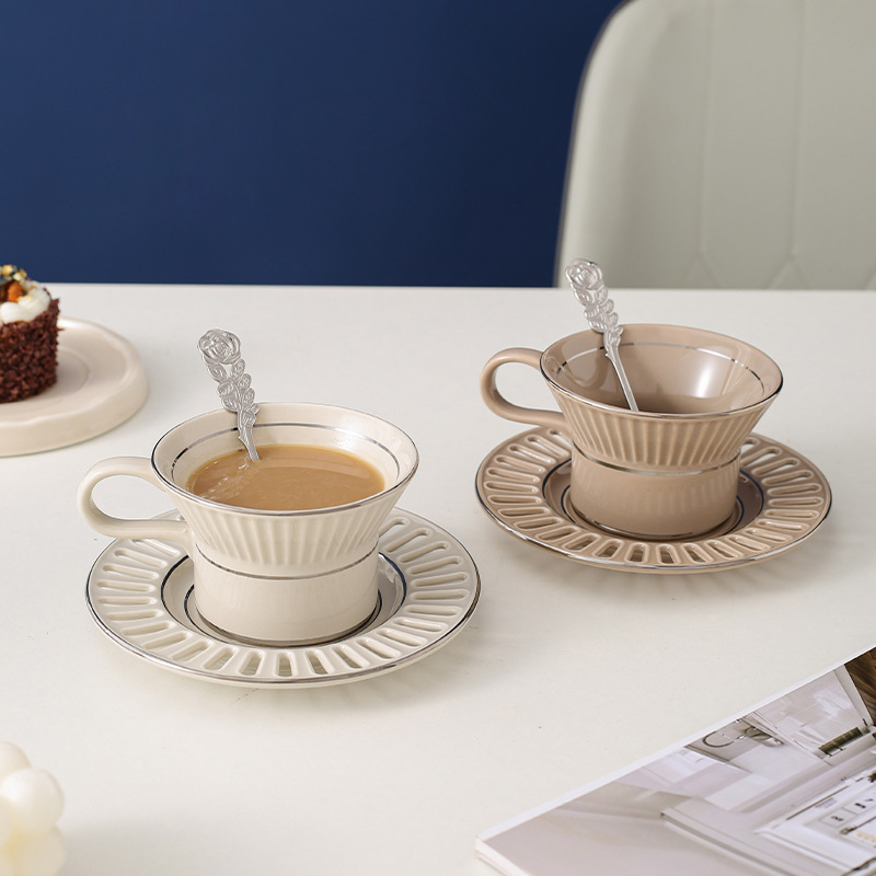 Coffee Tea And Sugar Set - Lüks Seramik Kahve Fincanı Bulaşık İskandinav
