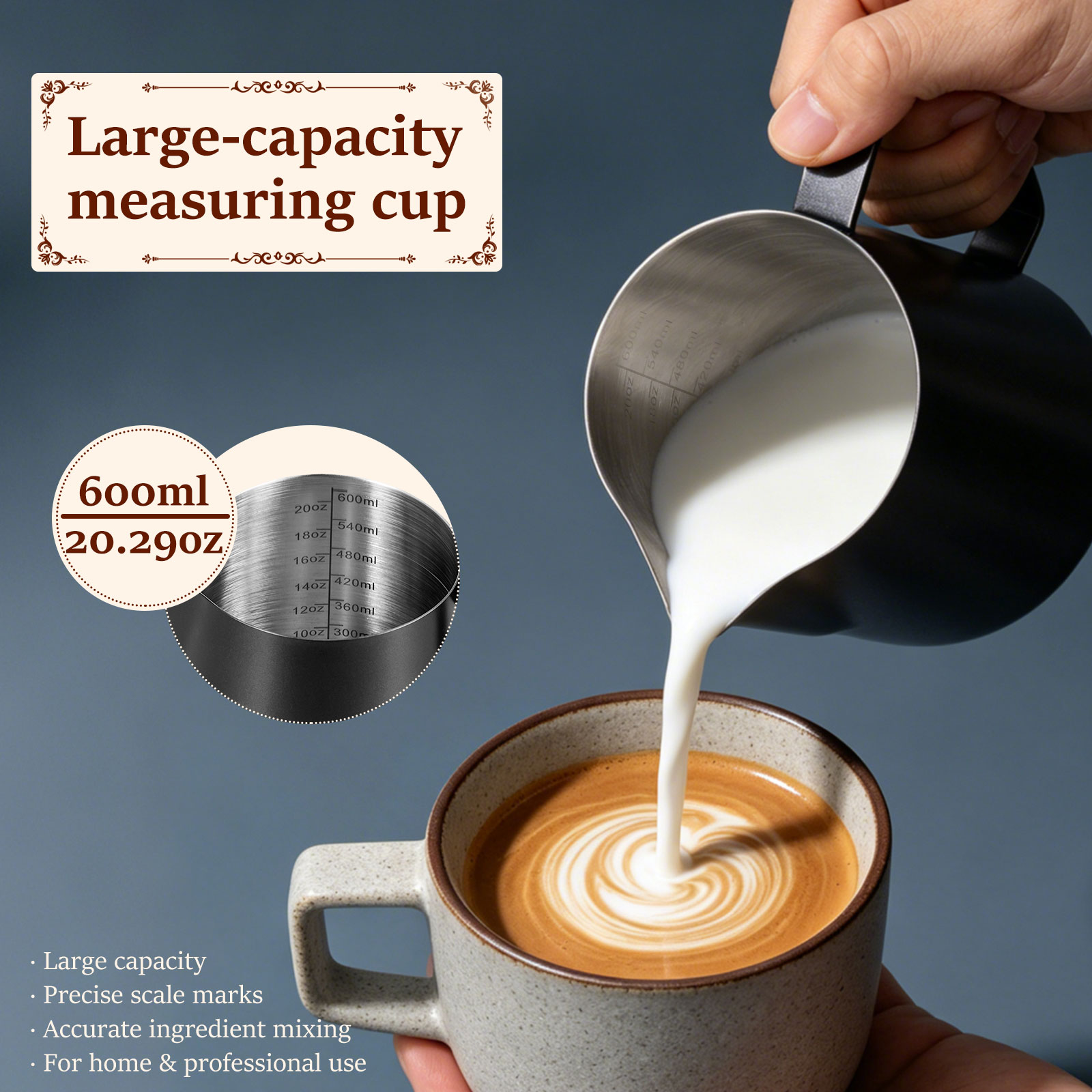 600 ml Paslanmaz Çelik Süt Köp - Barista Milk Jug incelemesi ve fiyatı