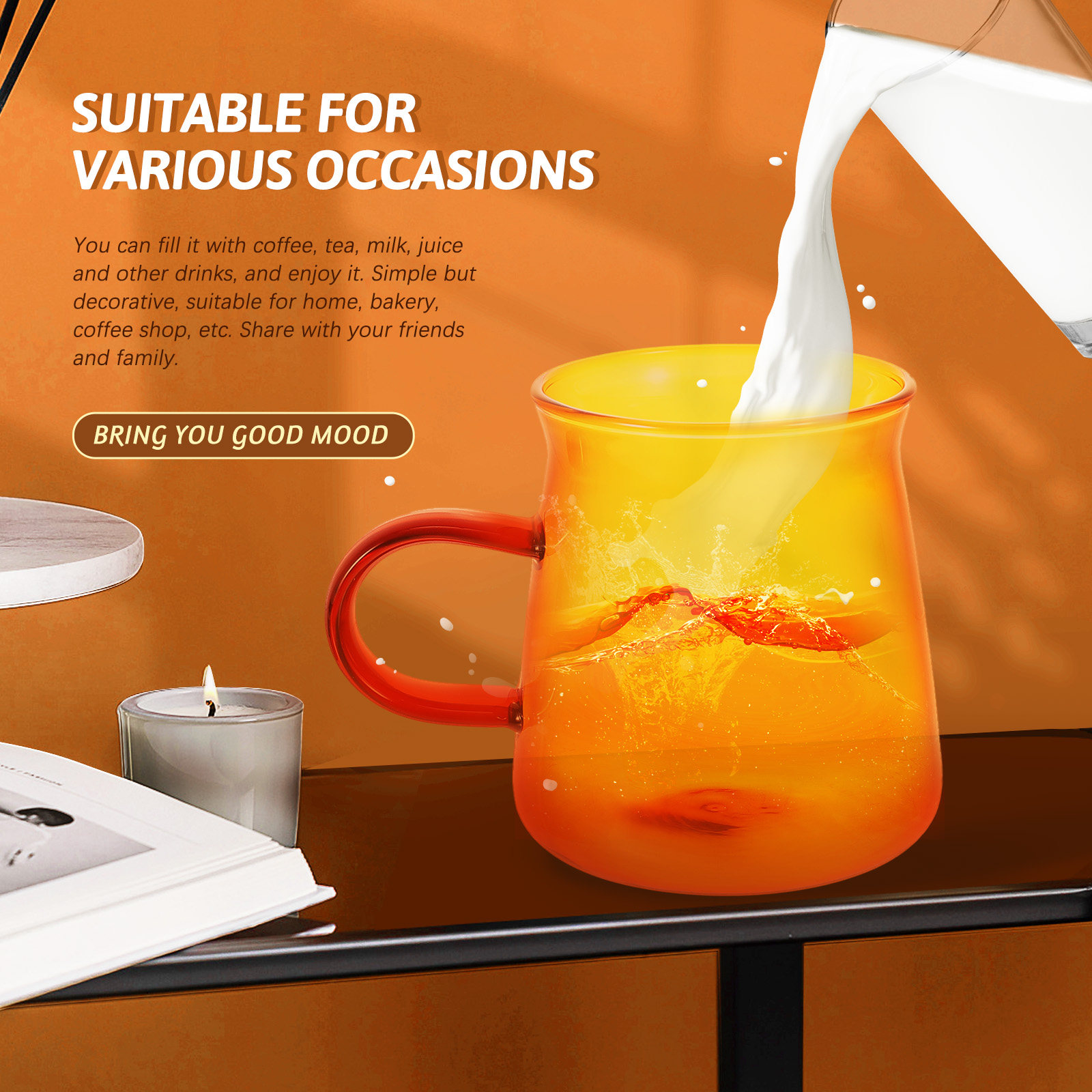 1 Set Cam Kahve Fincanı ve Tab - Coffee Tea Drinks incelemesi ve fiyatı