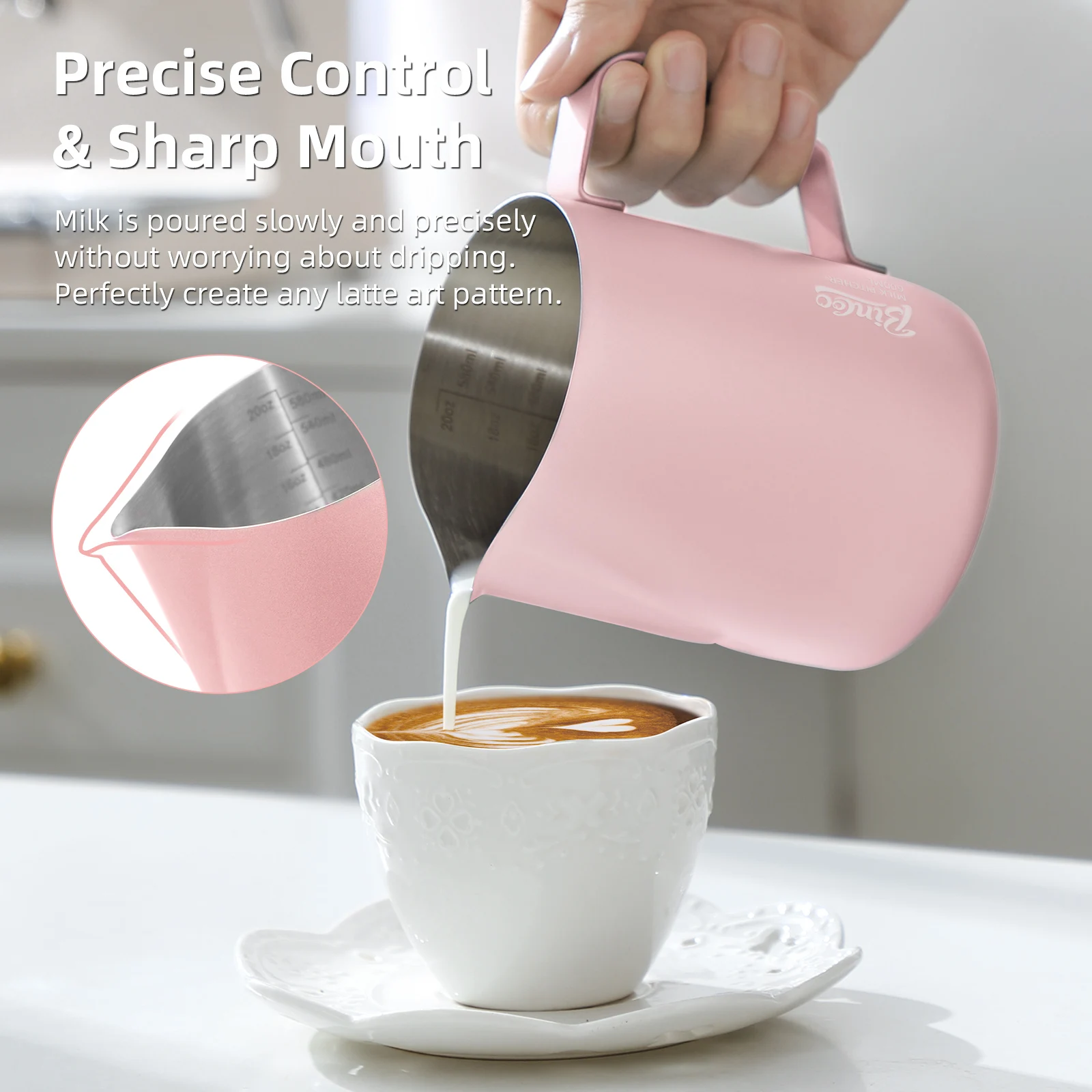 BINCOO 350/600 ML Kahve Süt Kö - Barista Milk Jug incelemesi ve fiyatı